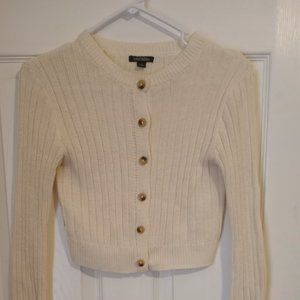 White Button Up Sweater